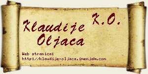 Klaudije Oljača vizit kartica